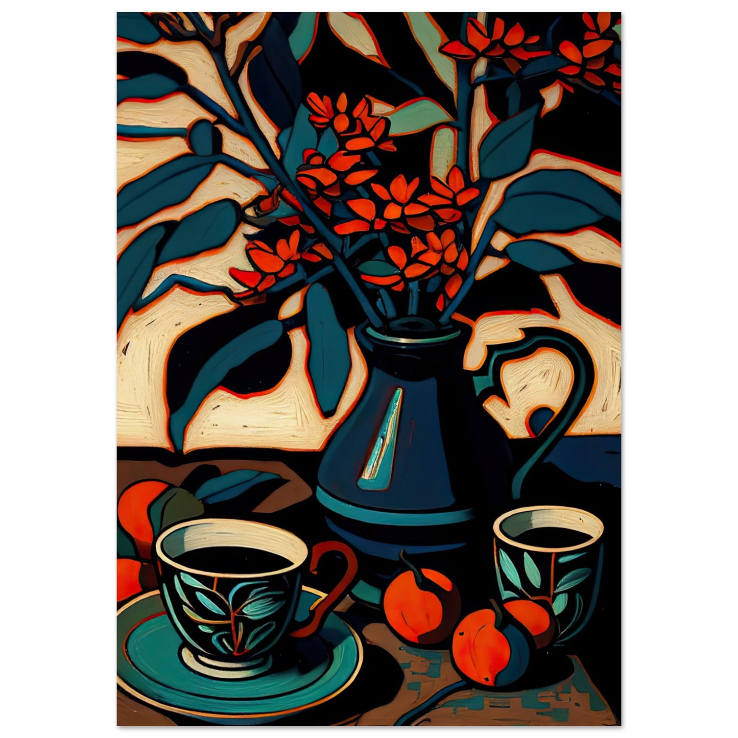 Coffee & Blooms - Unframed Print