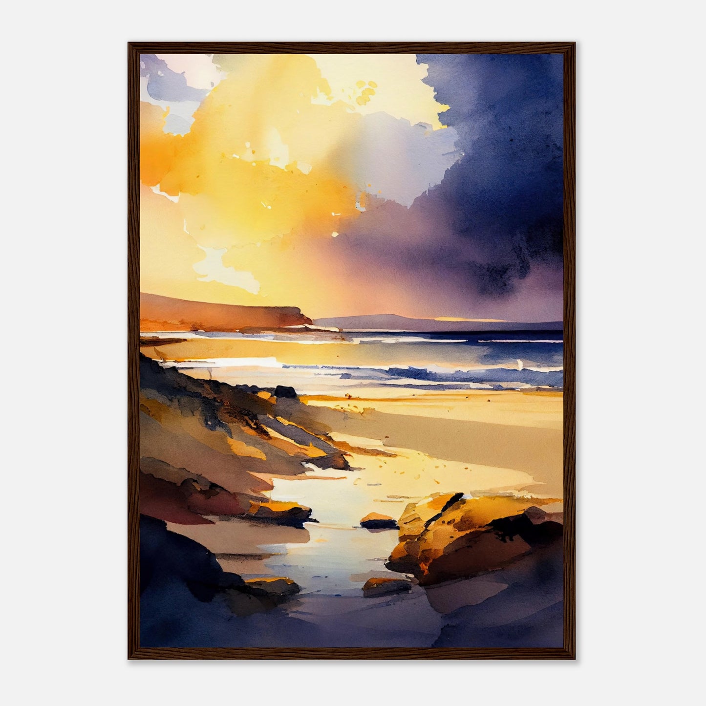 Traigh Mhor Sunset IV - Wooden Framed Print