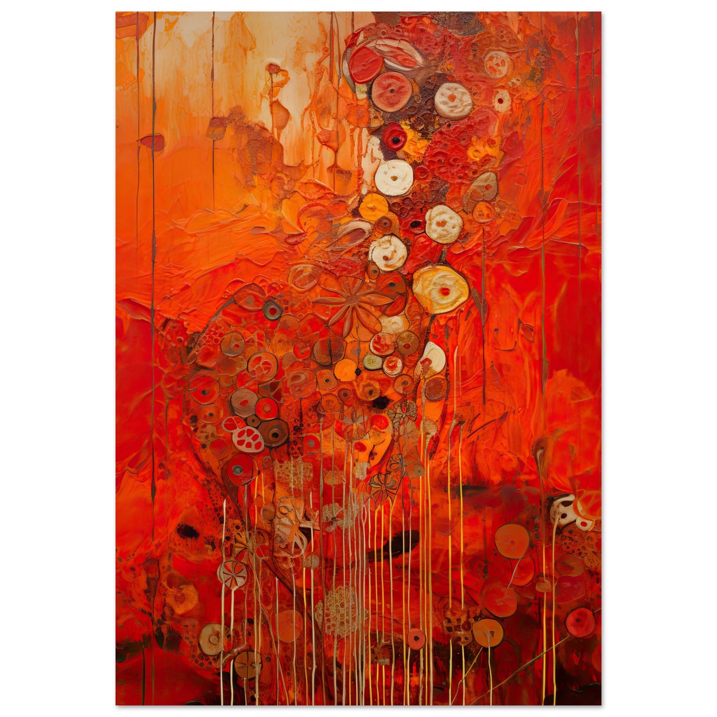 Scarlet Floral III - Unframed Print