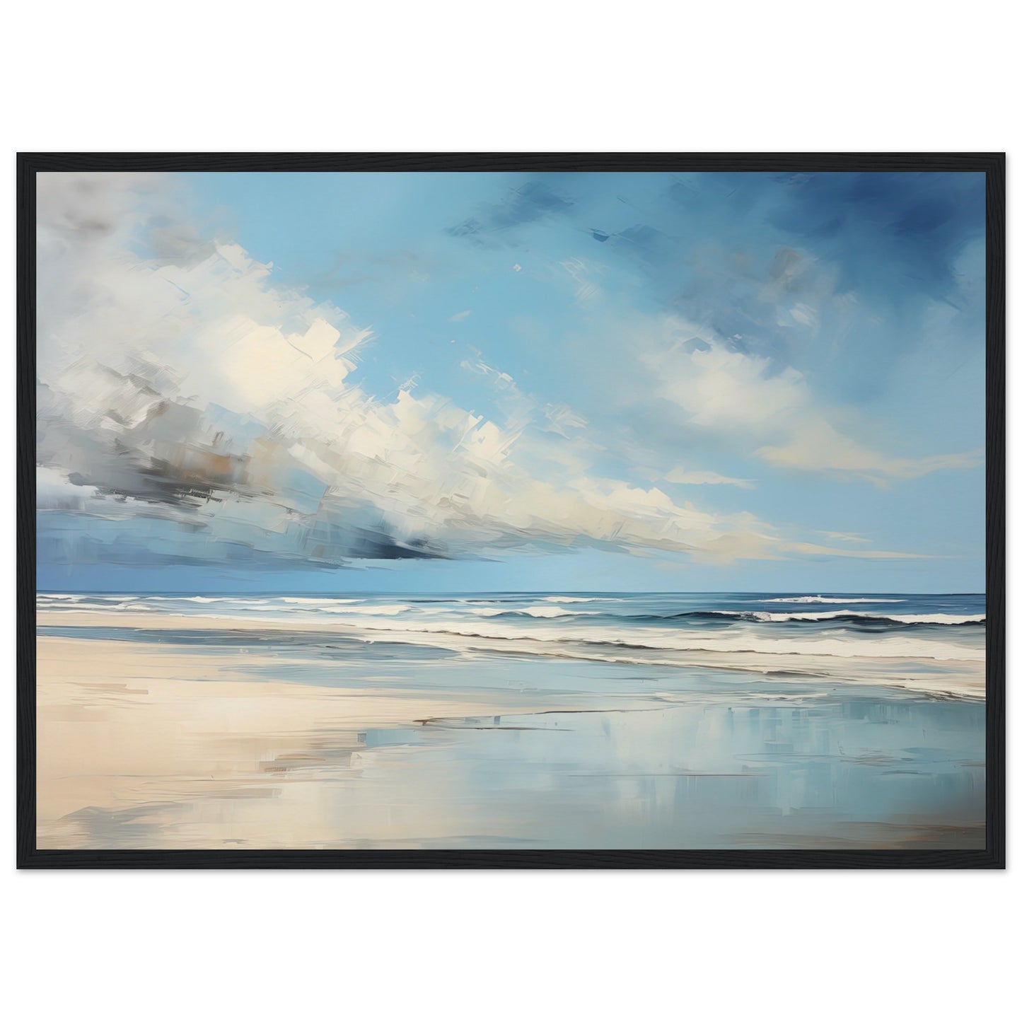 Silvered Tide II - Wooden Framed Print