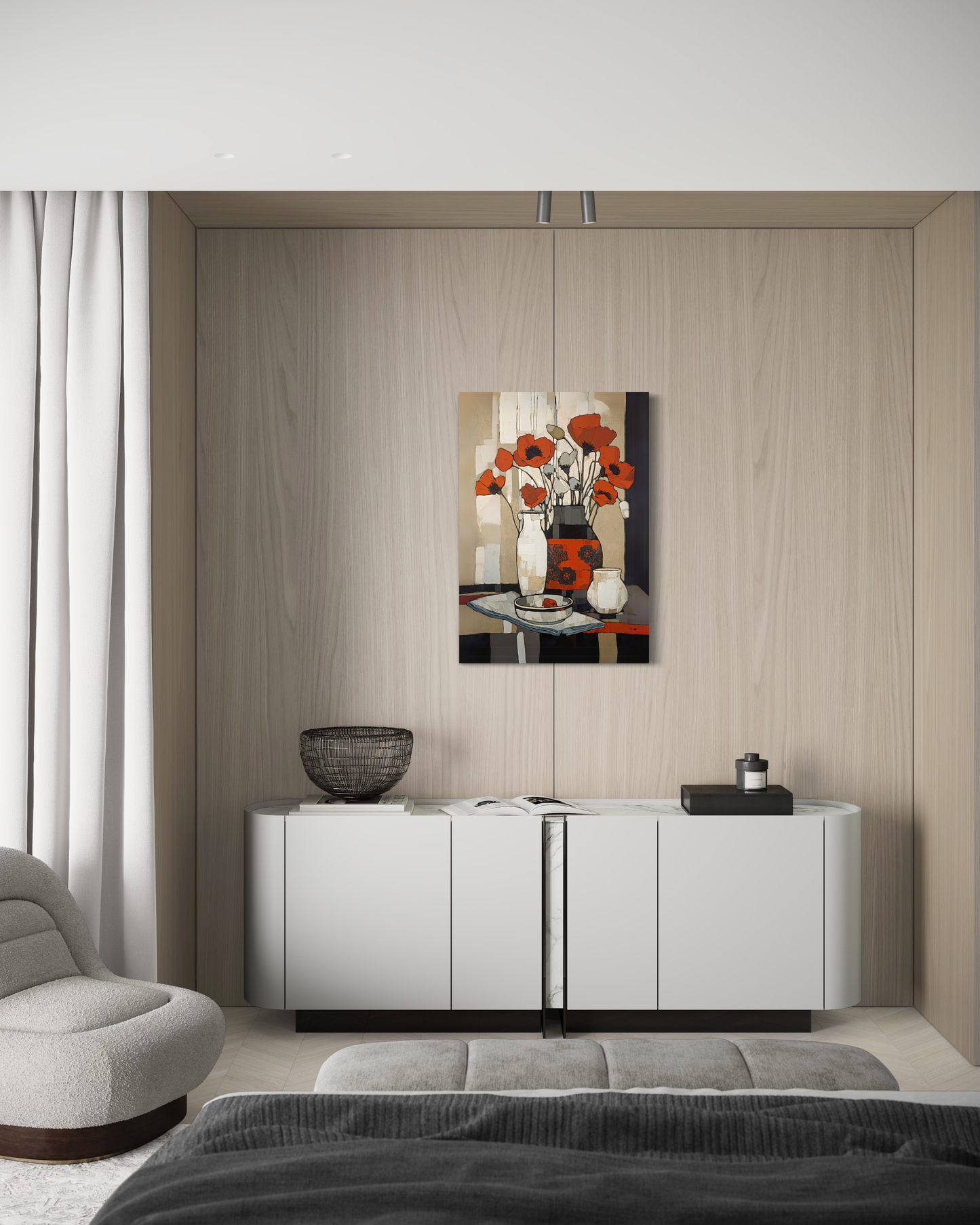 Painterly Poppies III - Canvas Wall Art