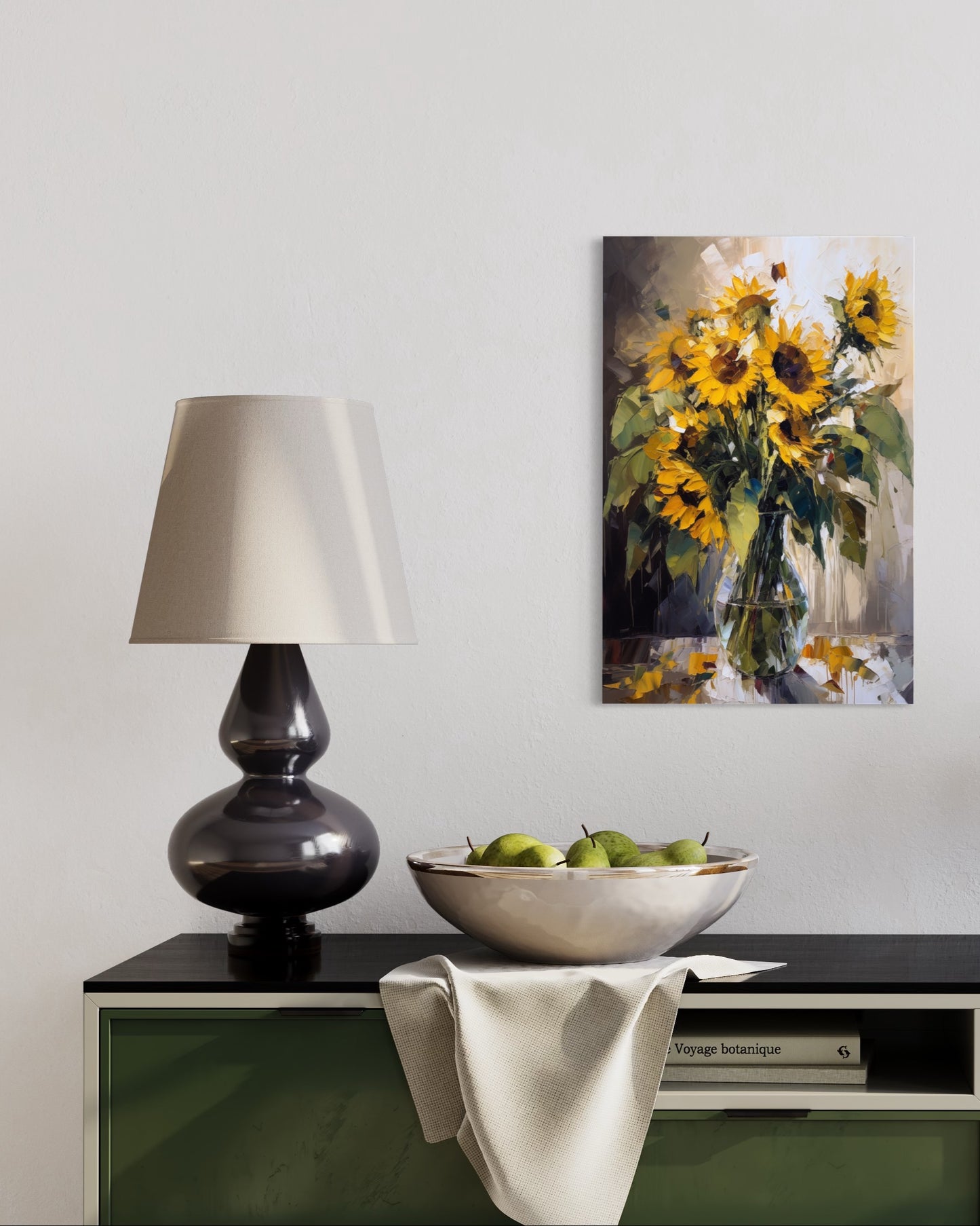 Expressive Sunflowers I - Canvas