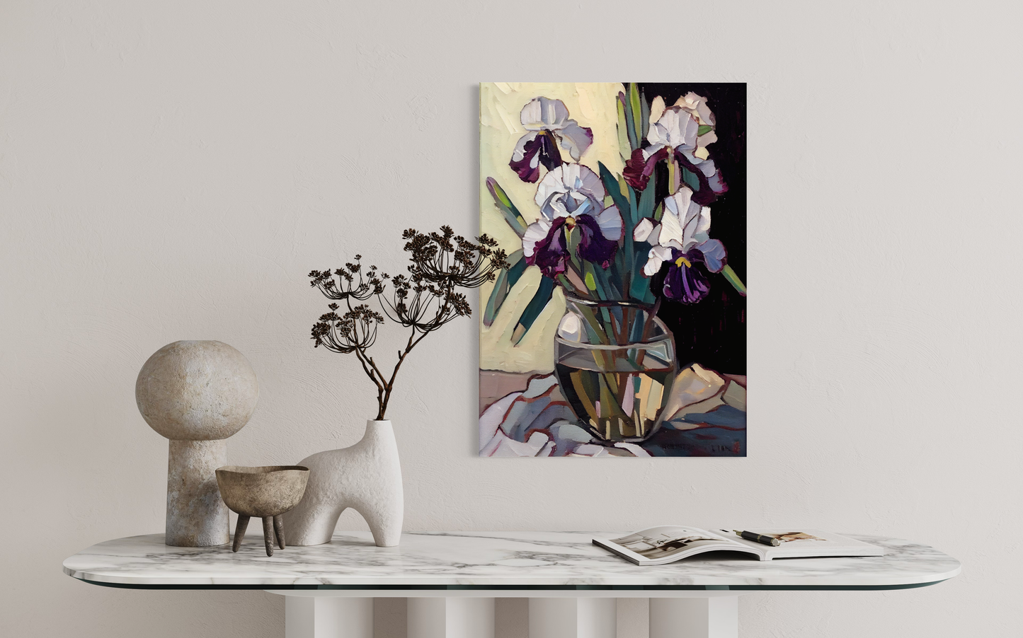 Impasto Irises I - Canvas