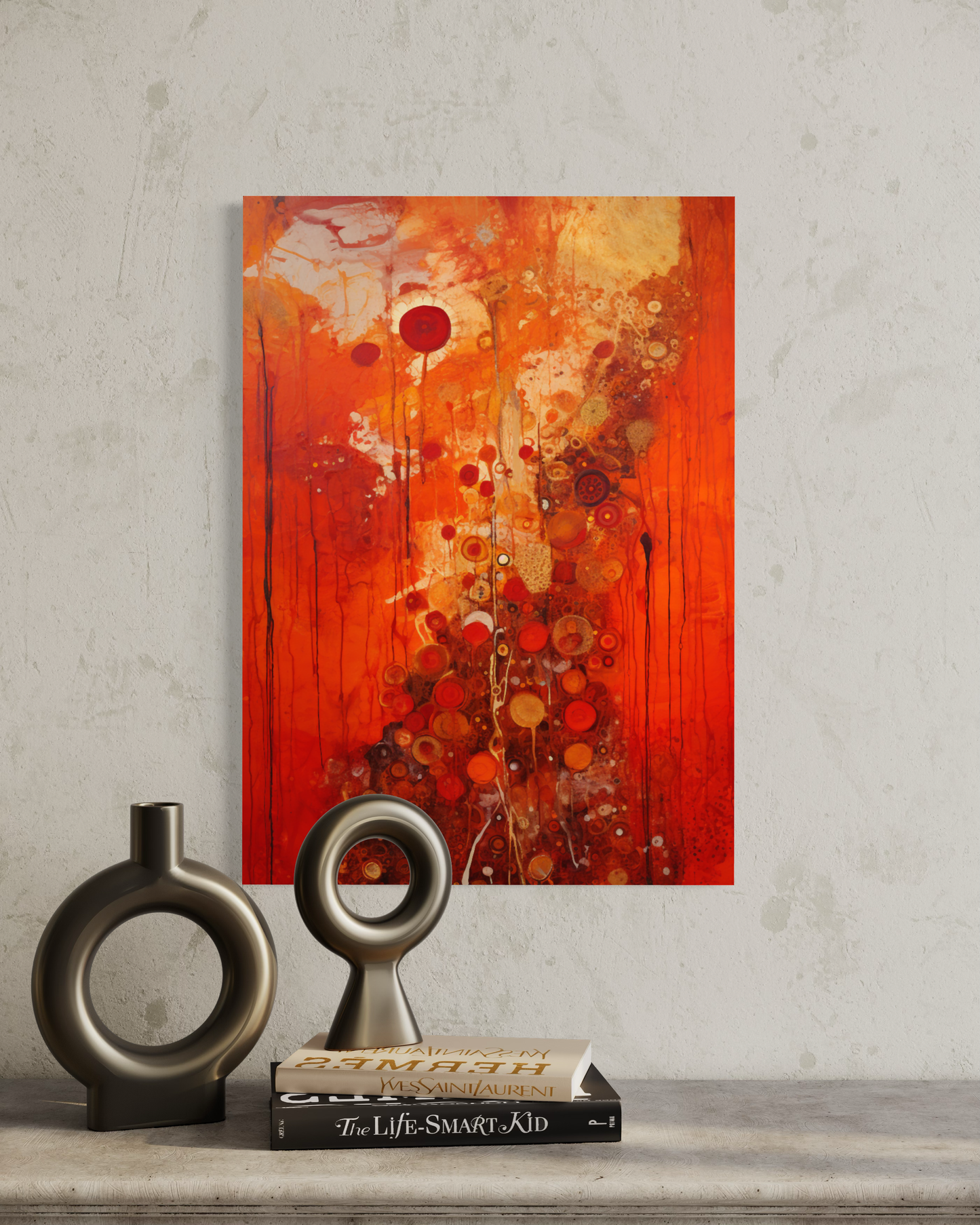 Scarlet Floral II - Canvas