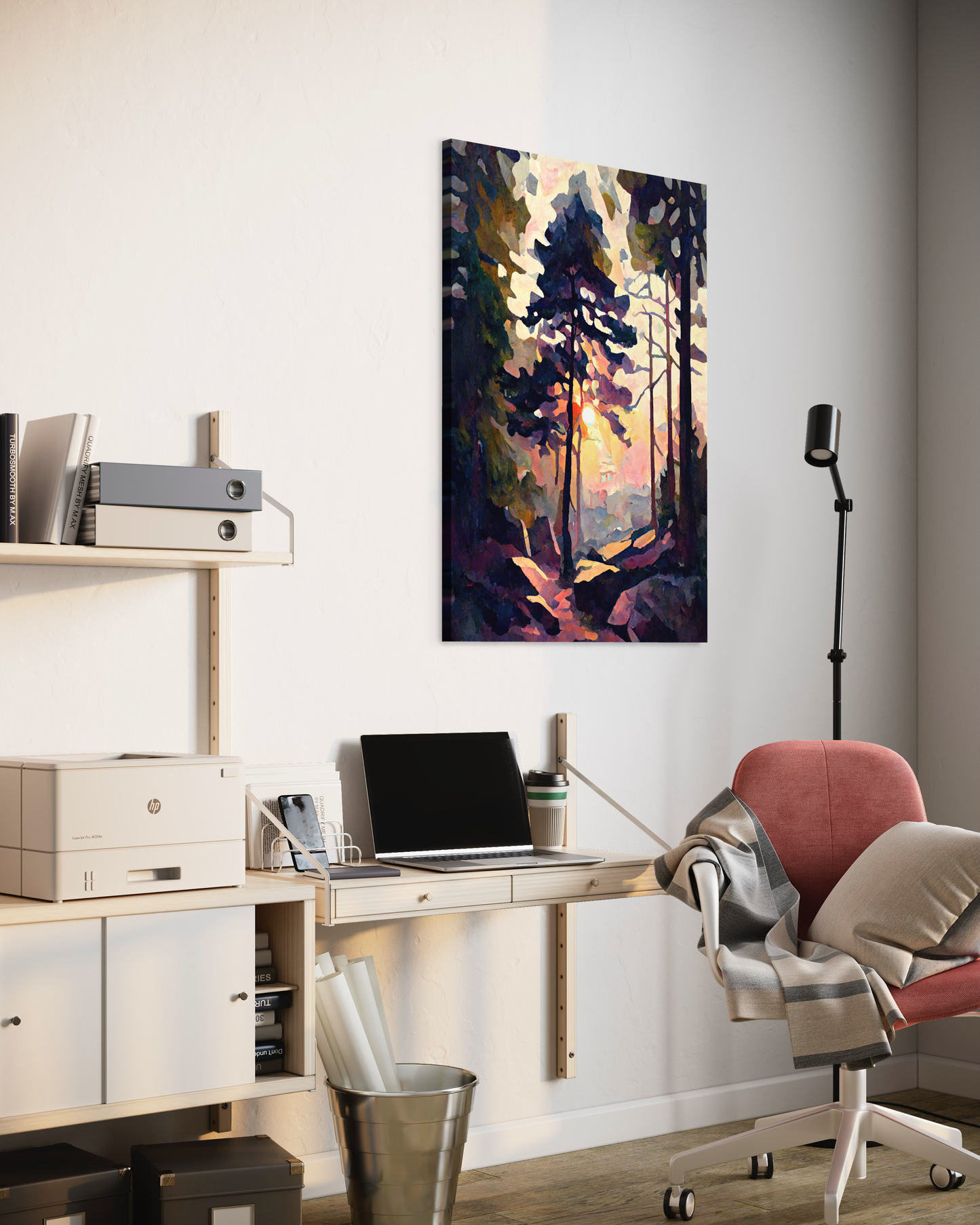 Pink Winter Morning I - Canvas