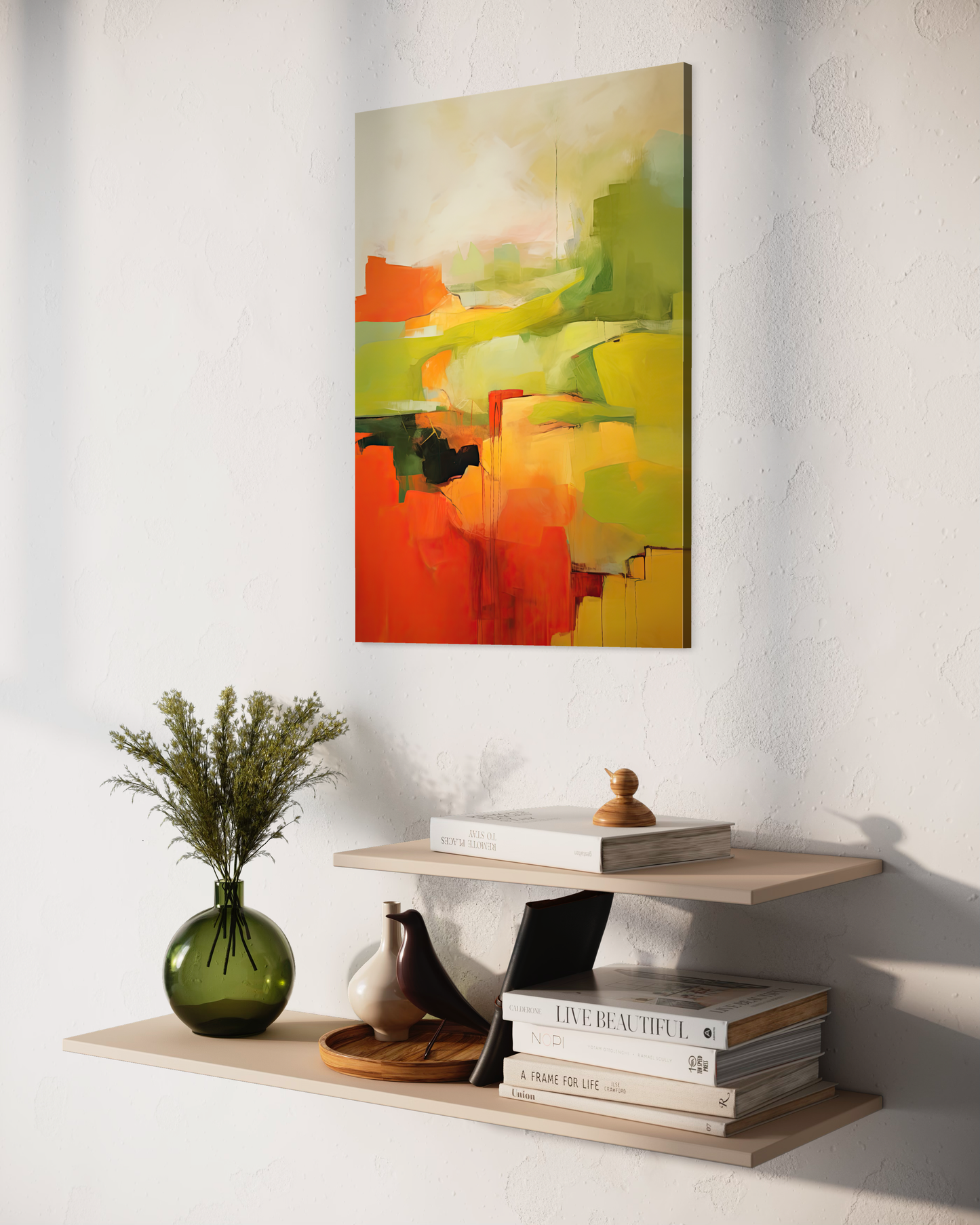 Red Earth, Emerald Dawn II - Canvas