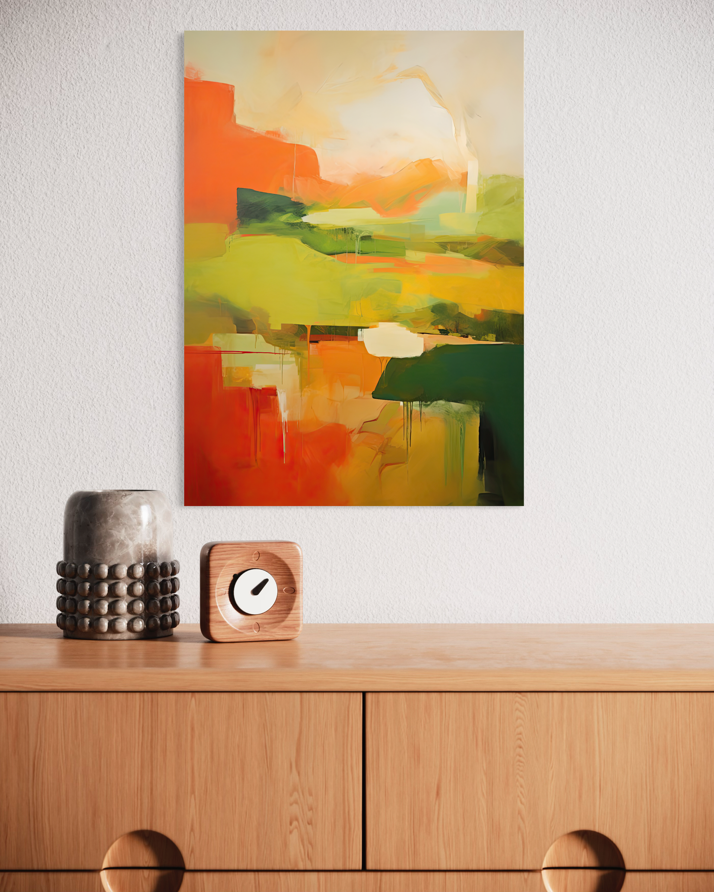 Red Earth, Emerald Dawn I - Canvas