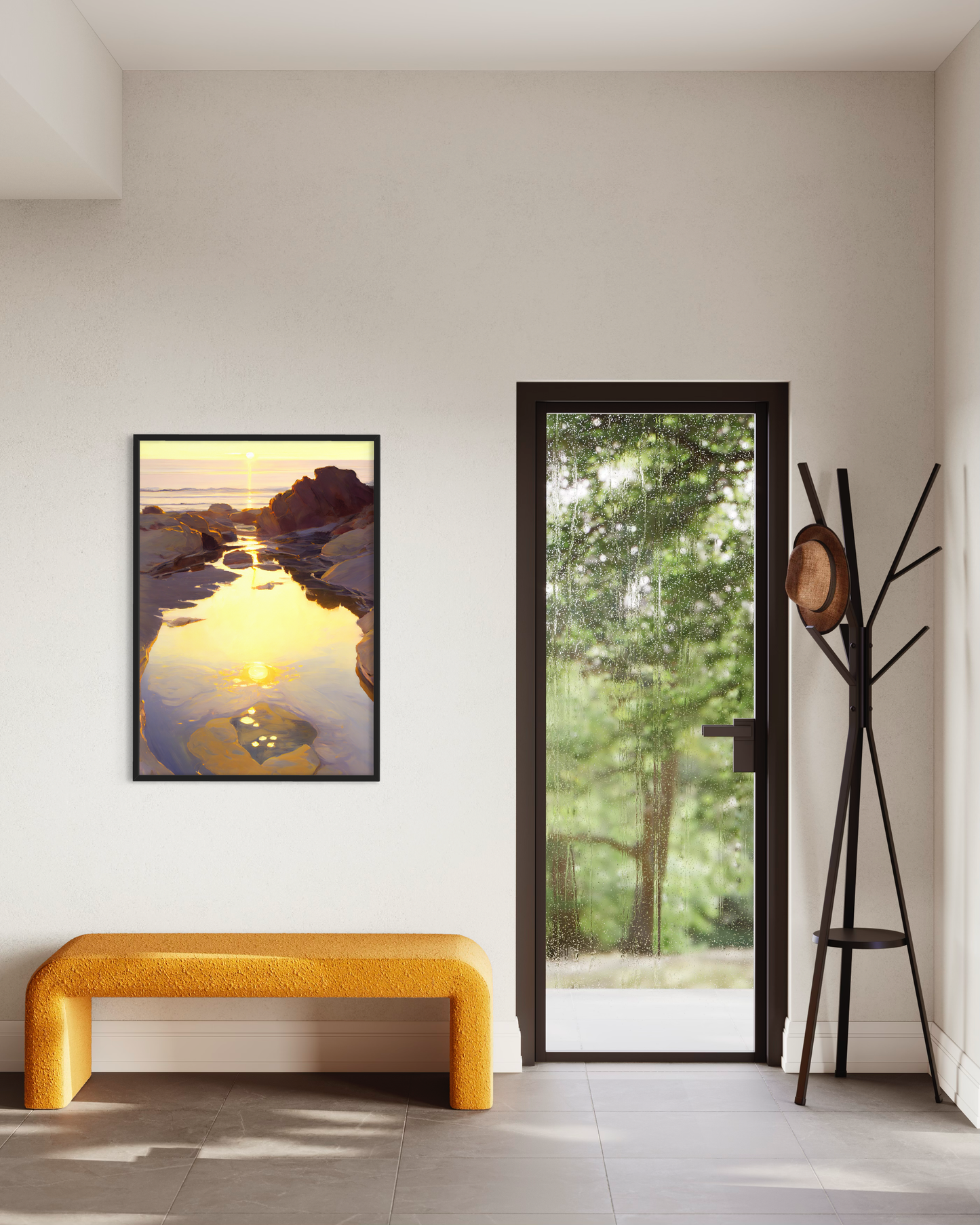 Shimmering Rockpool III - Wooden Framed Print