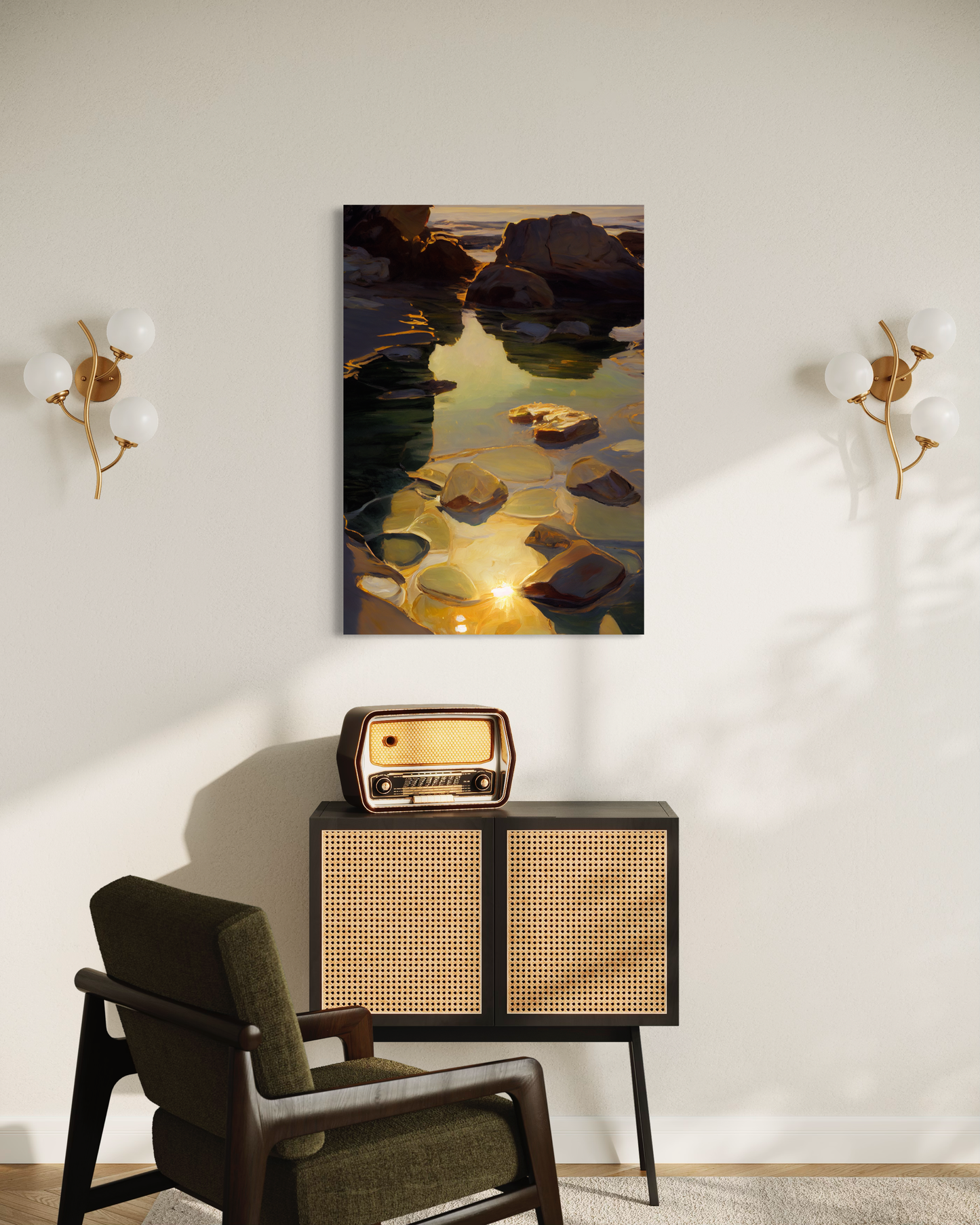 Shimmering Rockpool II - Canvas