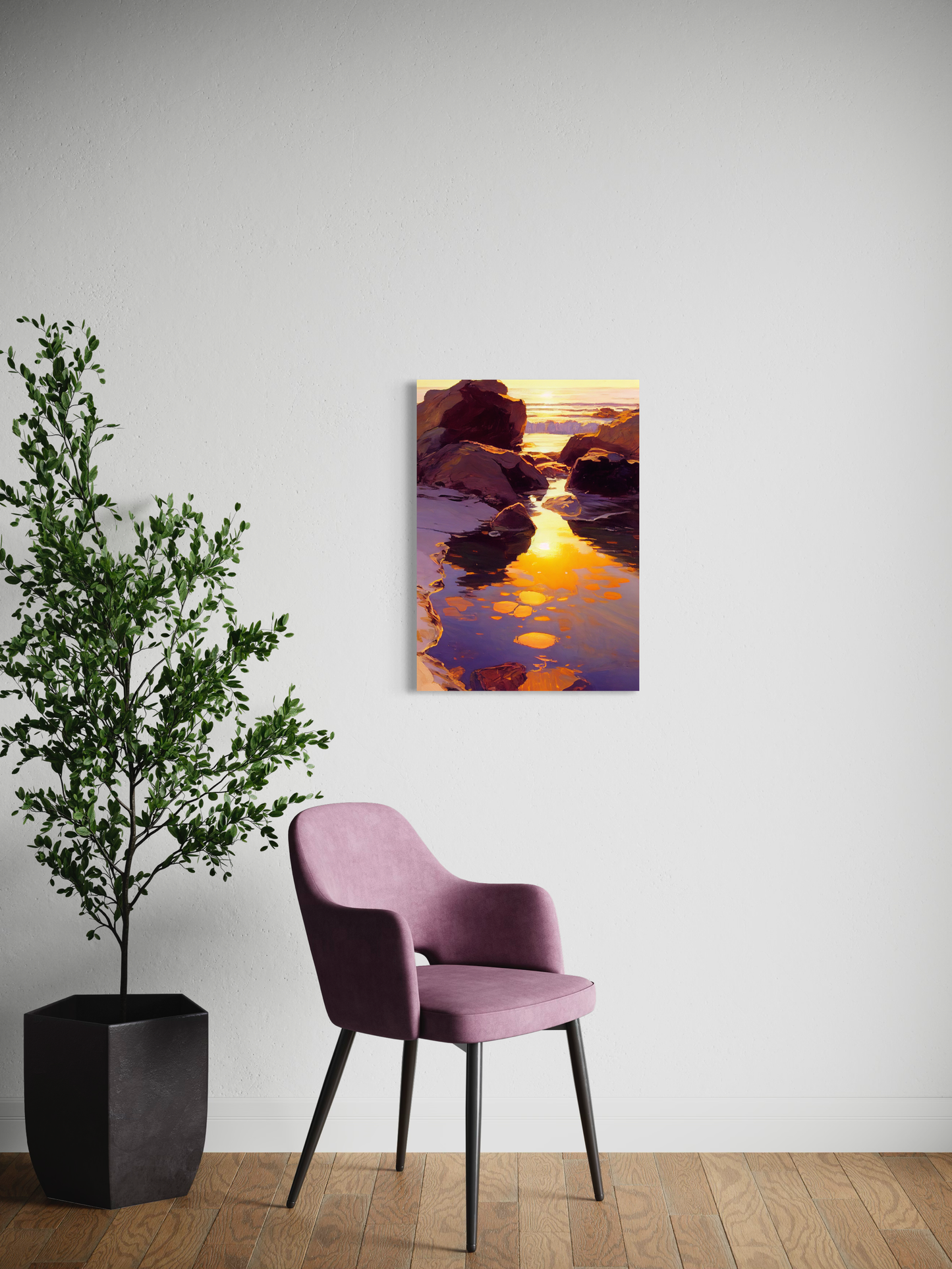 Shimmering Rockpool I - Canvas