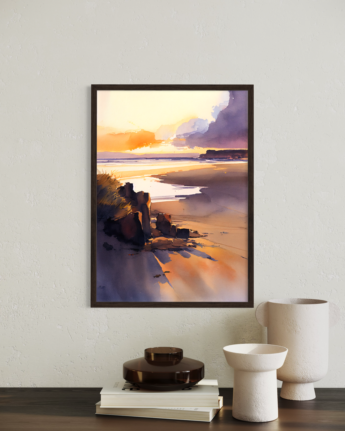 Traigh Mhor Sunset I - Wooden Framed Print