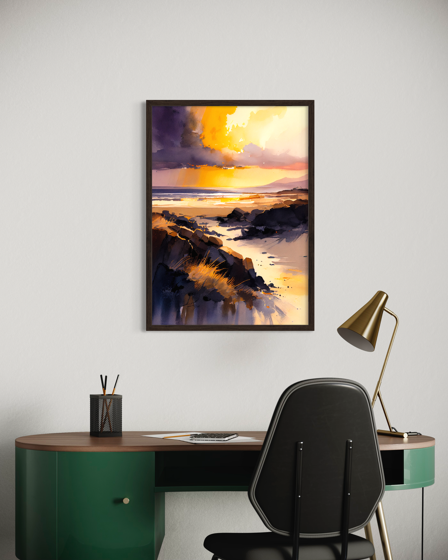 Traigh Mhor Sunset III - Wooden Framed Print