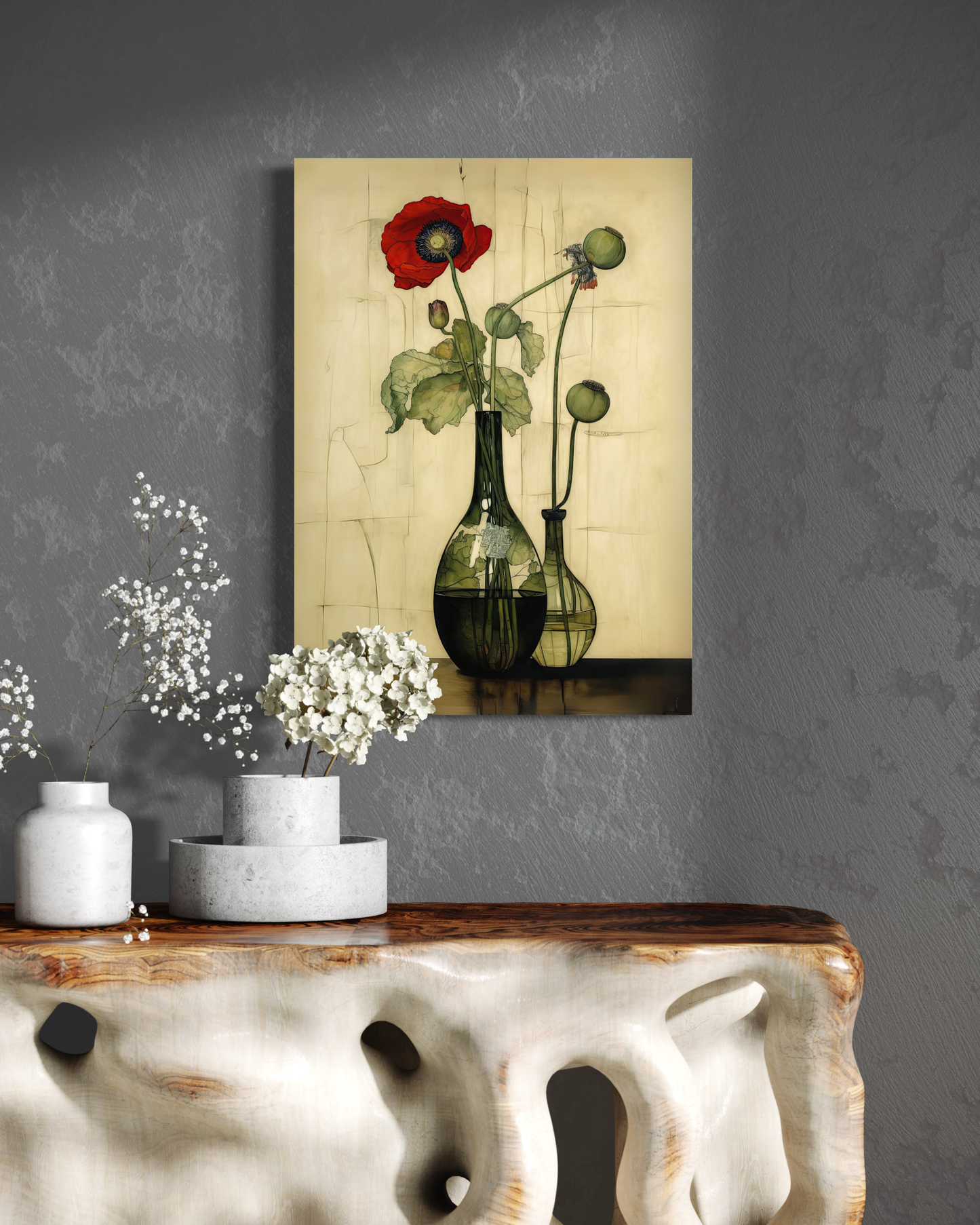 Painterly Poppies 1 - Digital Art Download (Multiple Aspect Ratios)