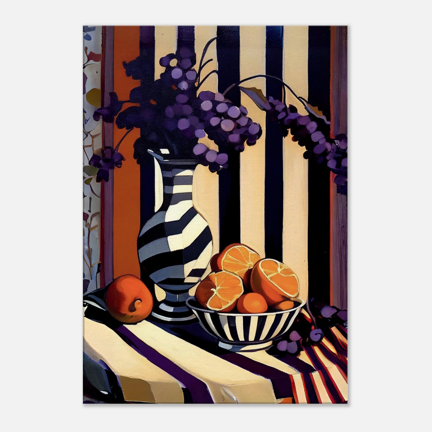 Bold Citrus Stripes - Canvas