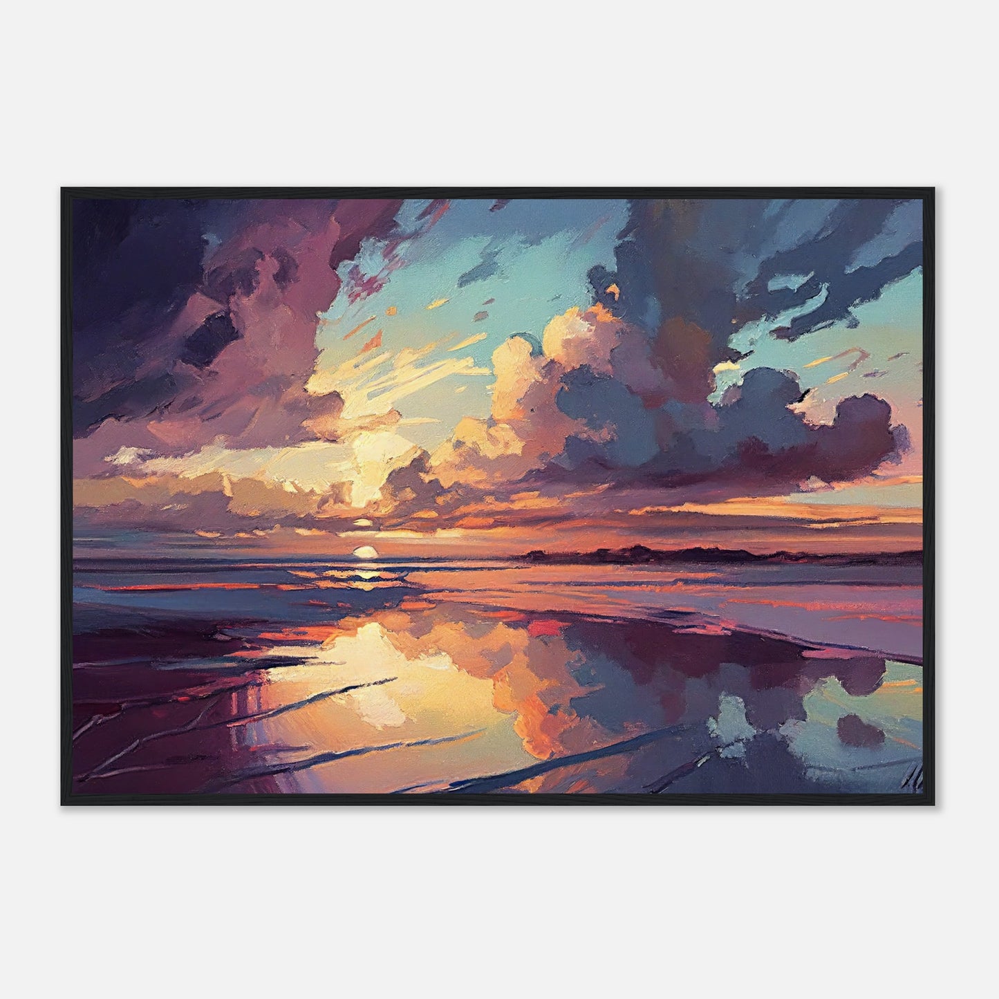 Amethyst Sunset I - Wooden Framed Wall Art Print