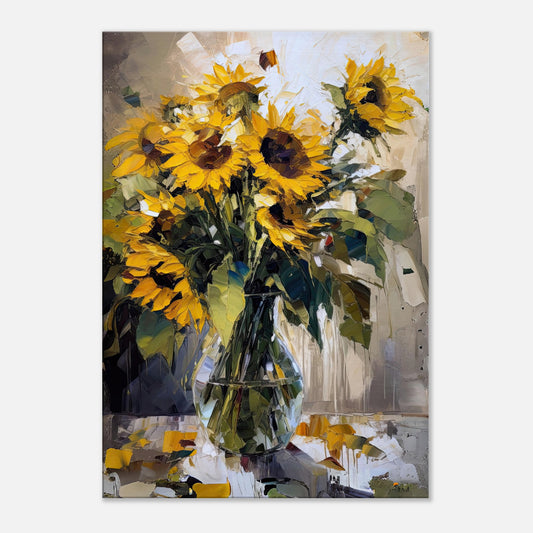 Expressive Sunflowers I - Canvas