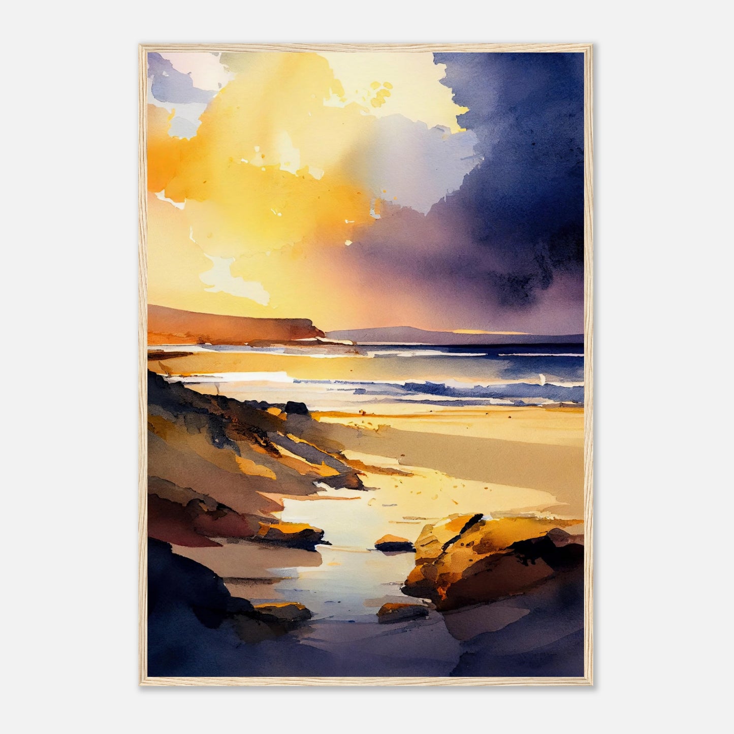 Traigh Mhor Sunset IV - Wooden Framed Print