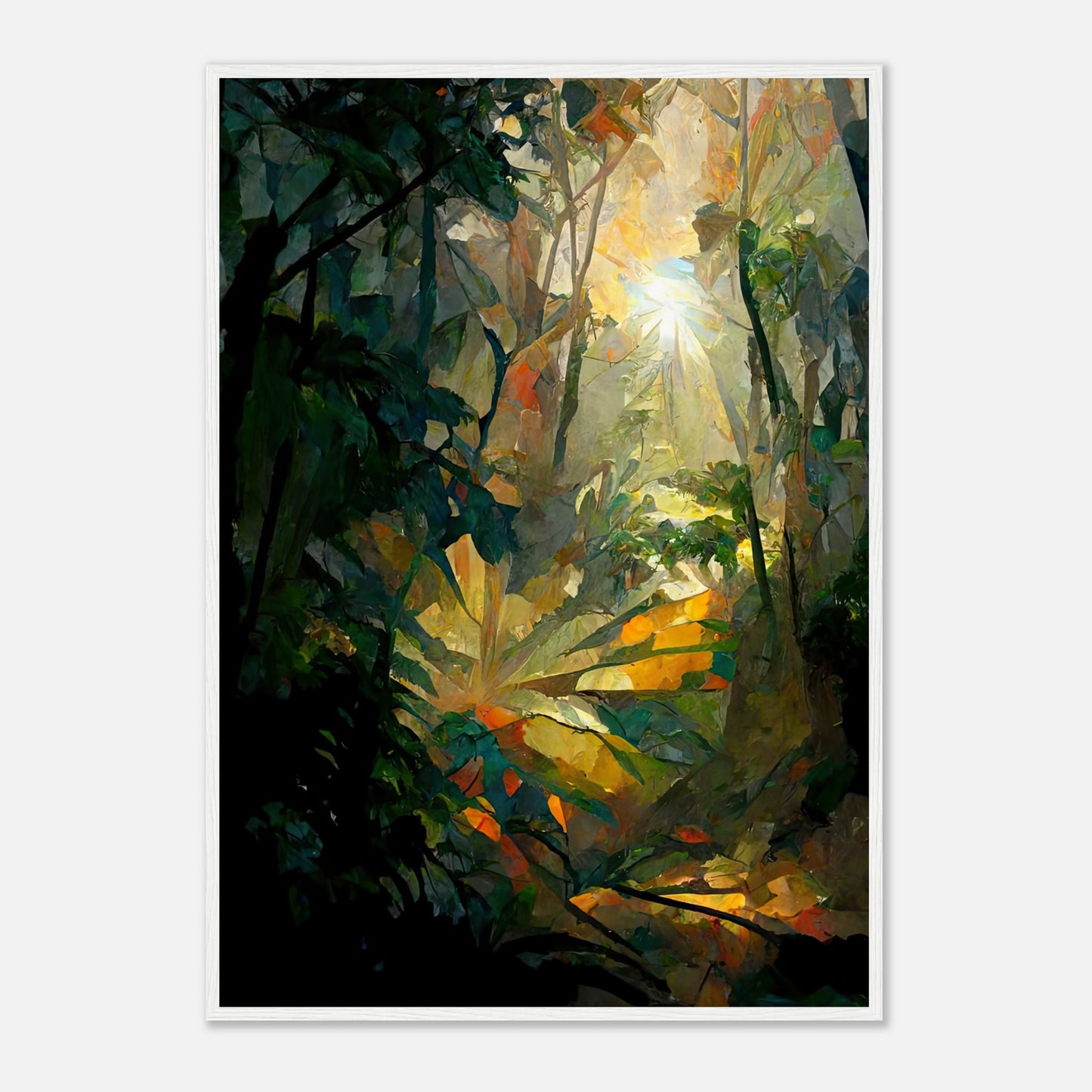 Rainforest Colour III - Wooden Framed Print