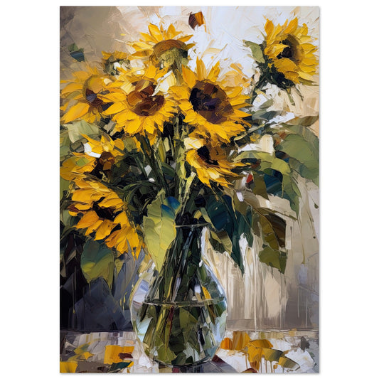 Expressive Sunflowers I - Unframed Print