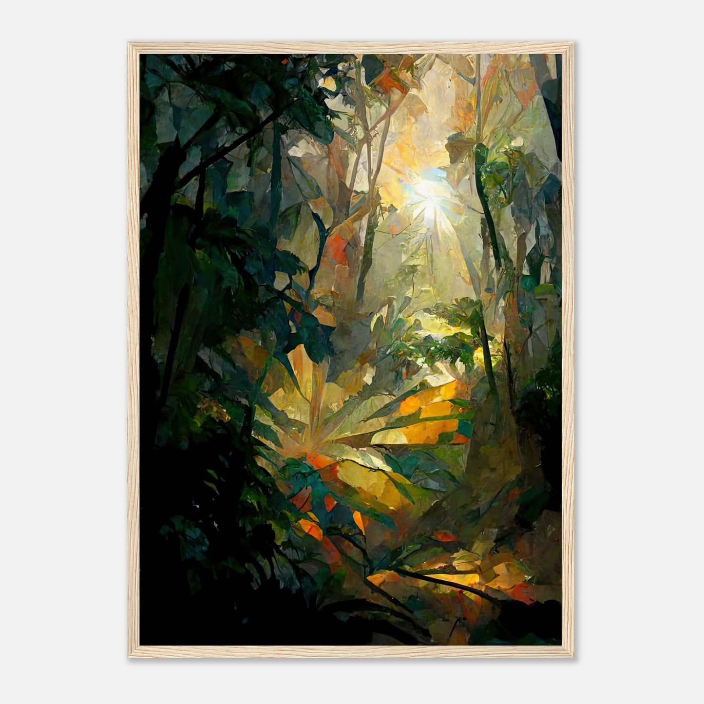 Rainforest Colour III - Wooden Framed Print