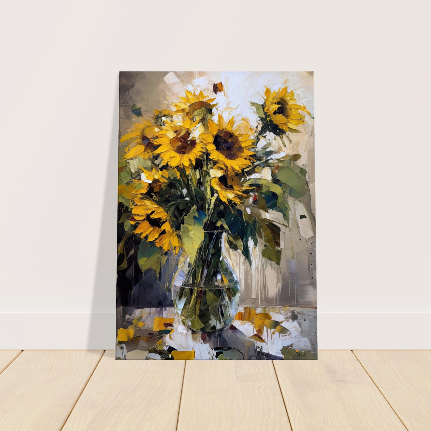 Expressive Sunflowers I - Canvas