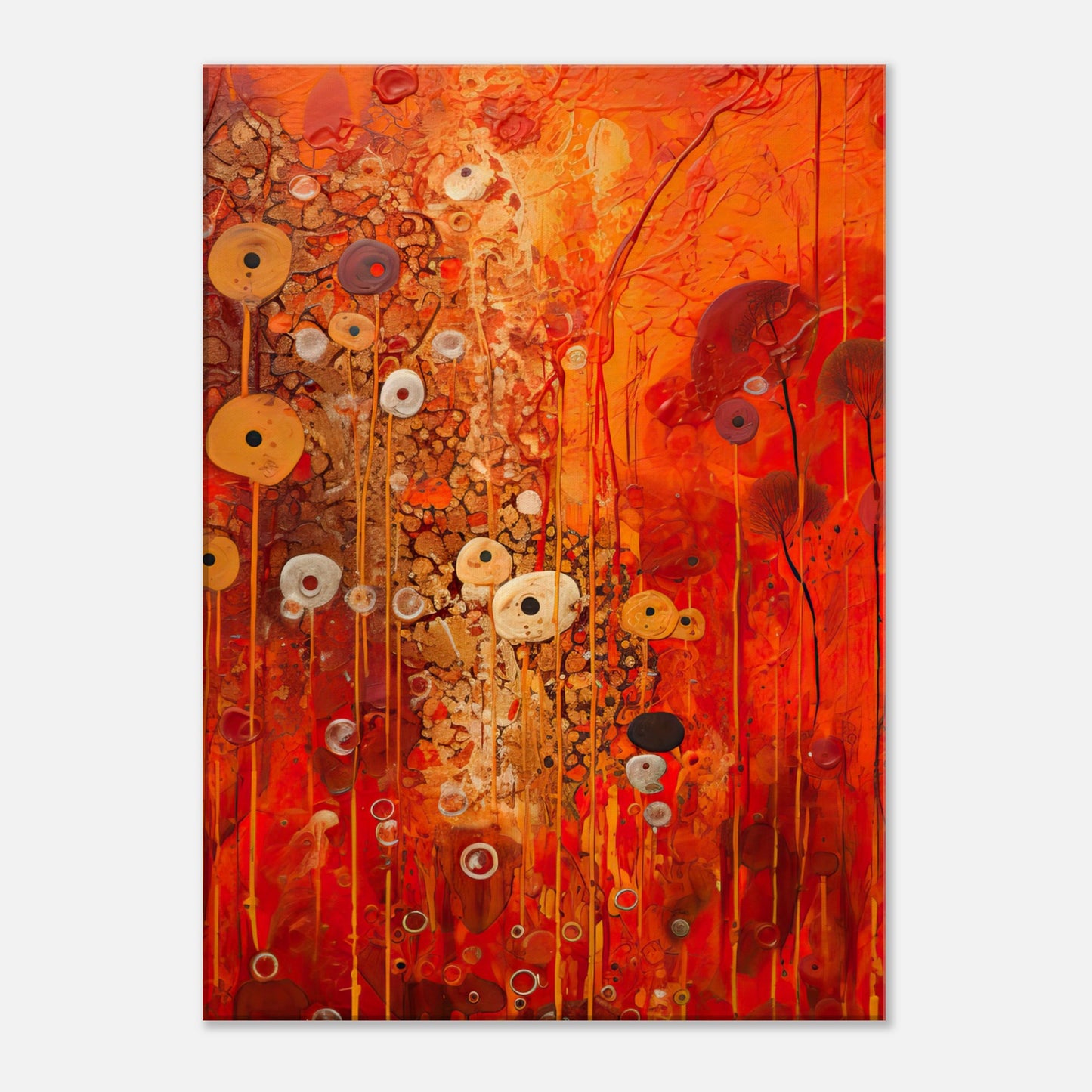 Scarlet Floral I - Canvas