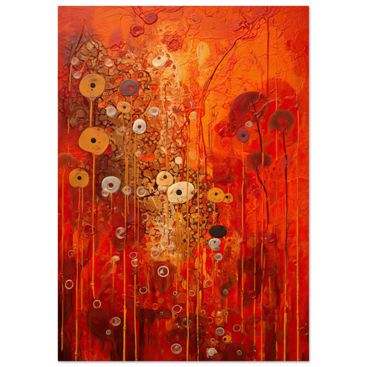 Scarlet Floral I - Unframed Print