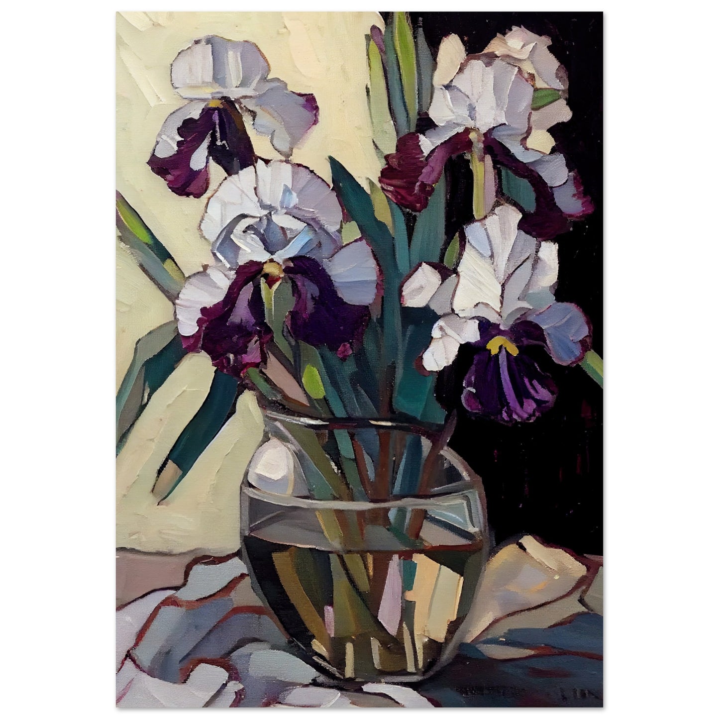 Impasto Irises I - Unframed Print