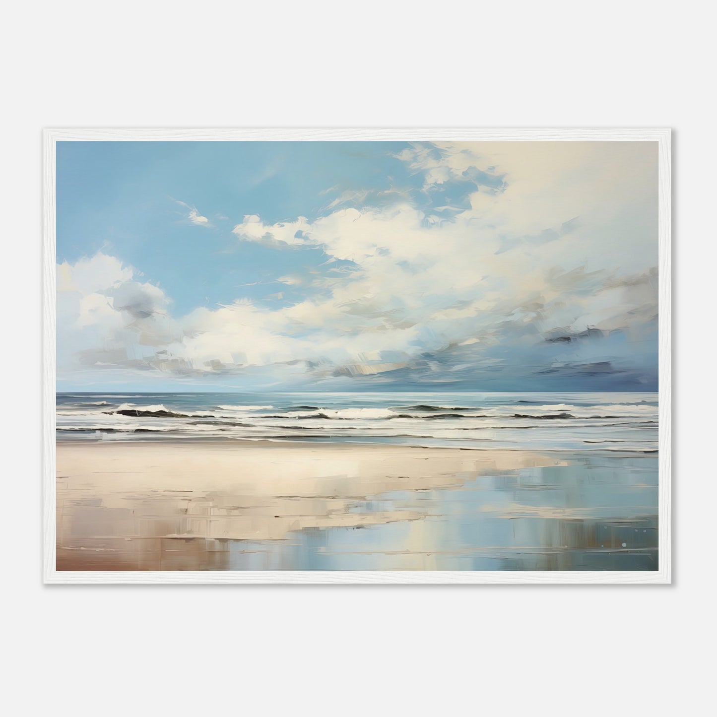 Silvered Tide I - Wooden Framed Print