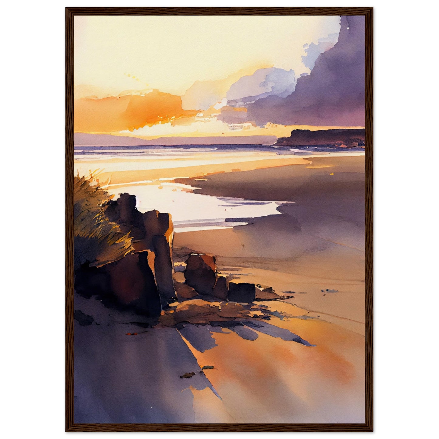 Traigh Mhor Sunset I - Wooden Framed Print