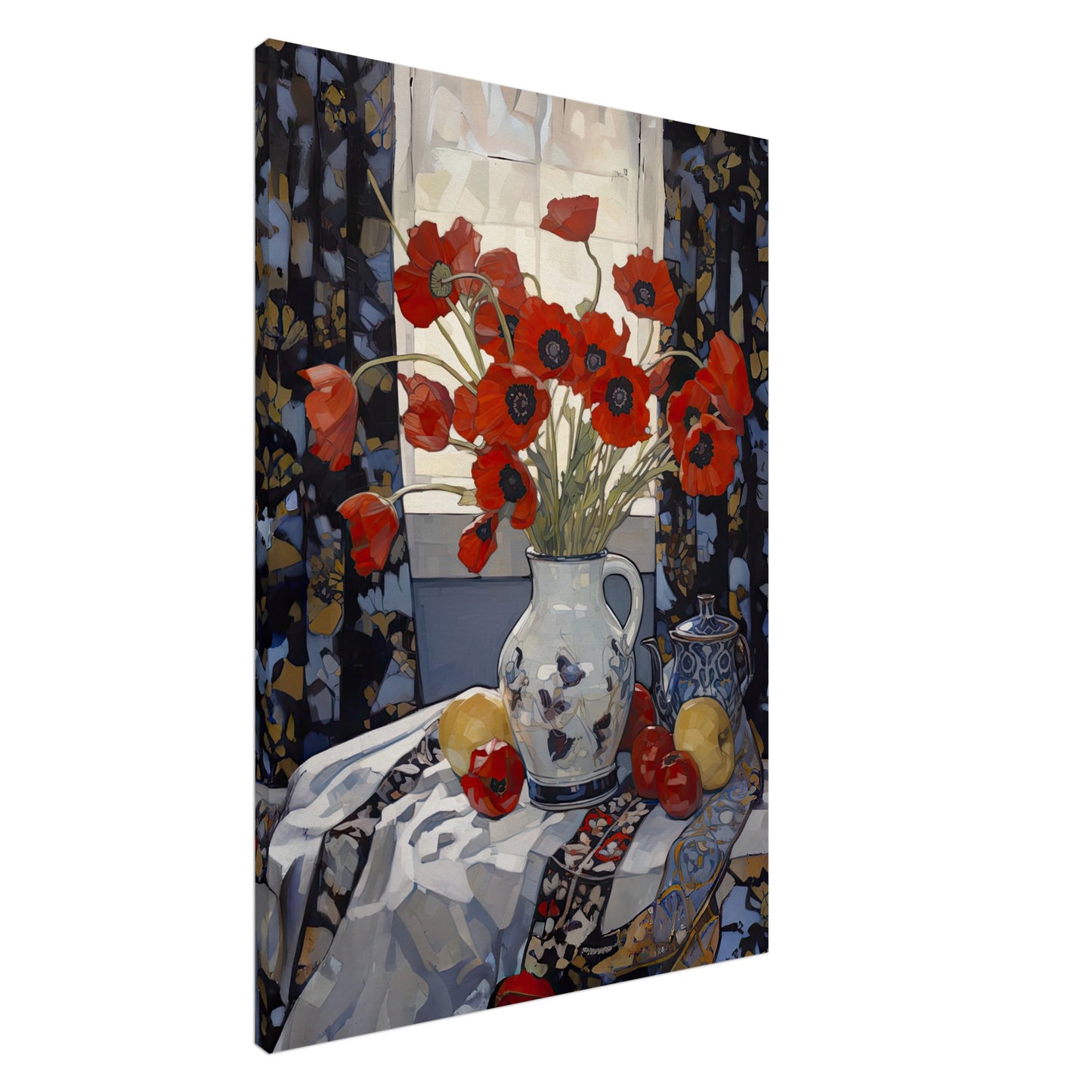 Patterns & Poppies I - Canvas