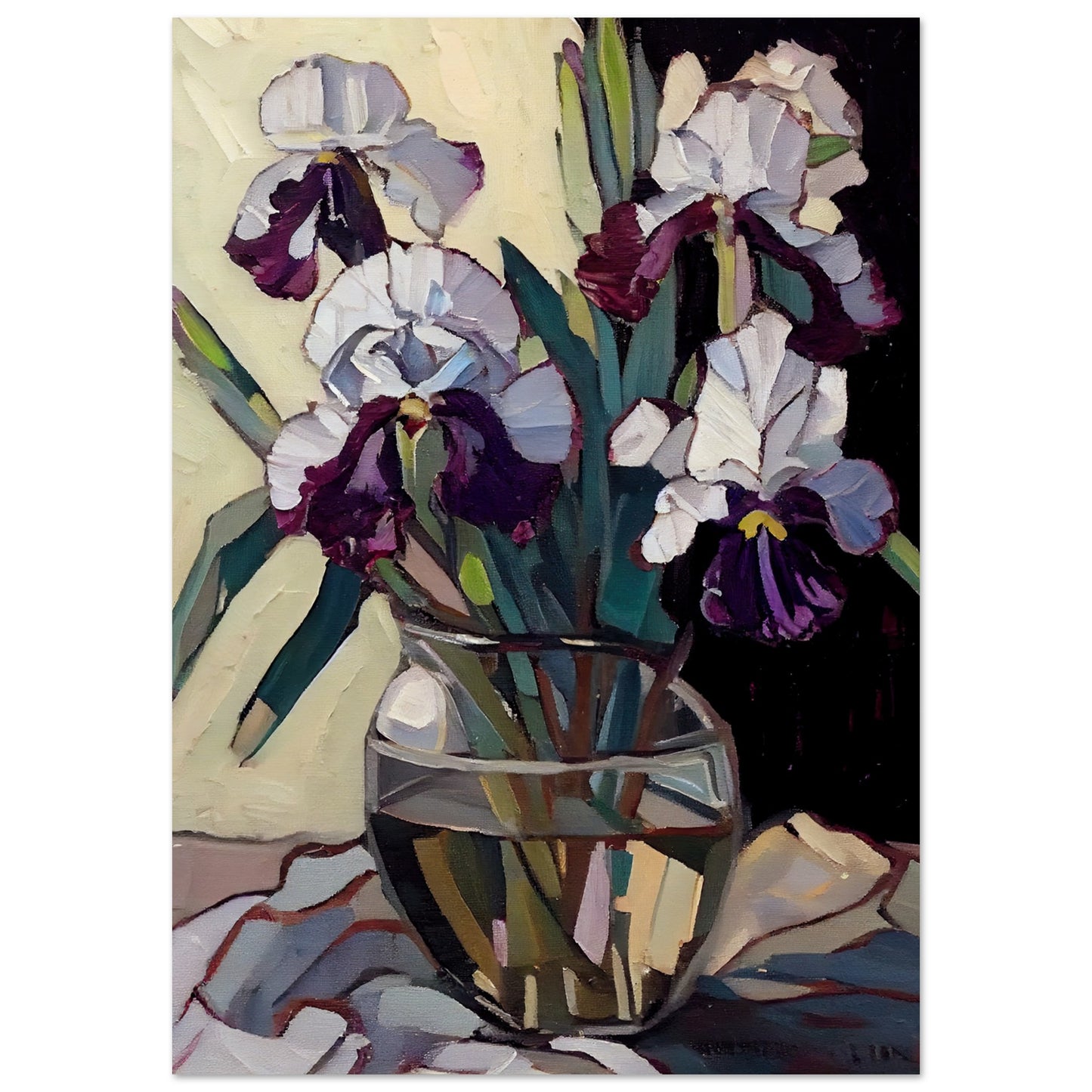 Impasto Irises I - Unframed Print