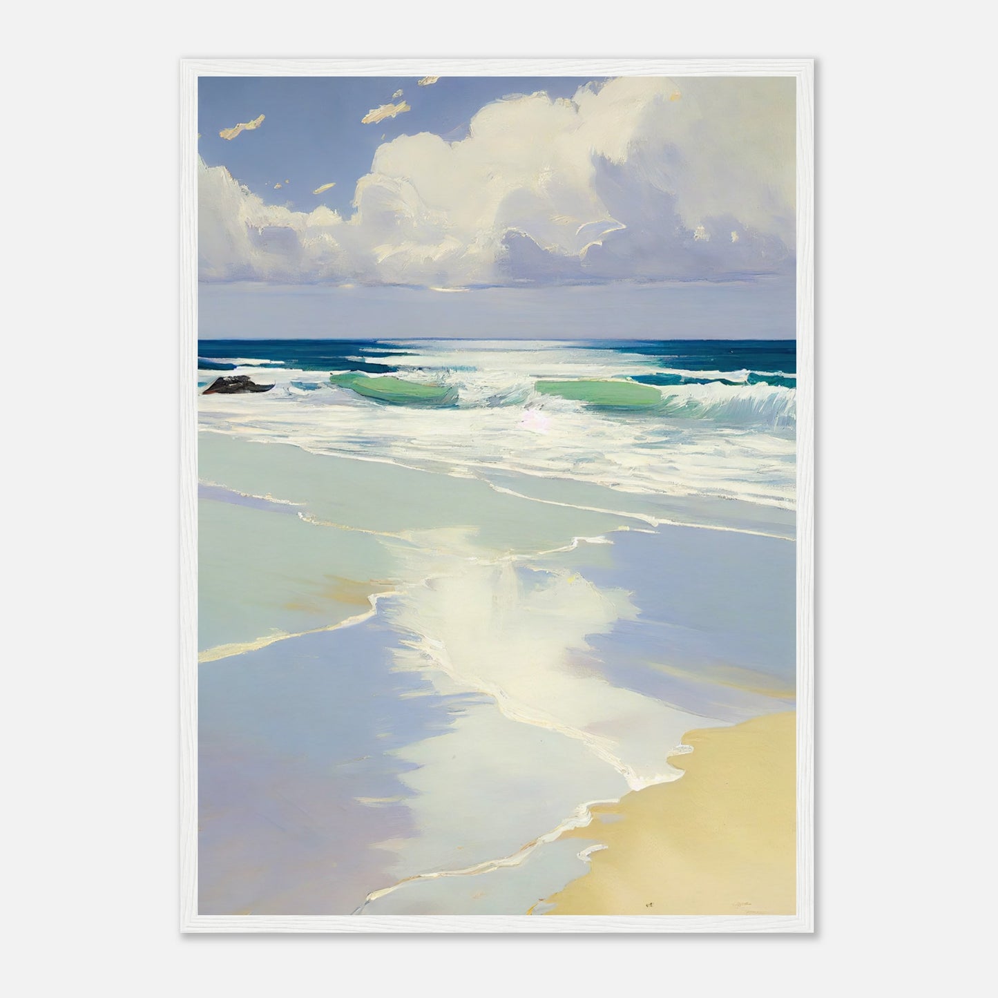Midday Summer Salt - Wooden Framed Print