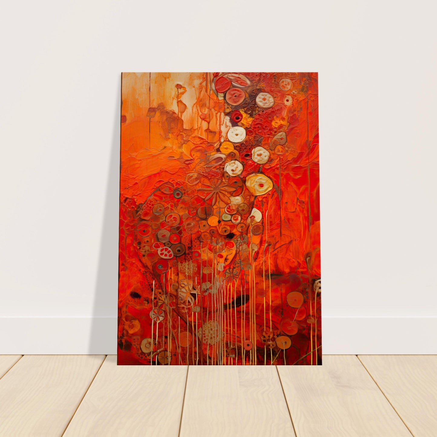 Scarlet Floral III - Canvas