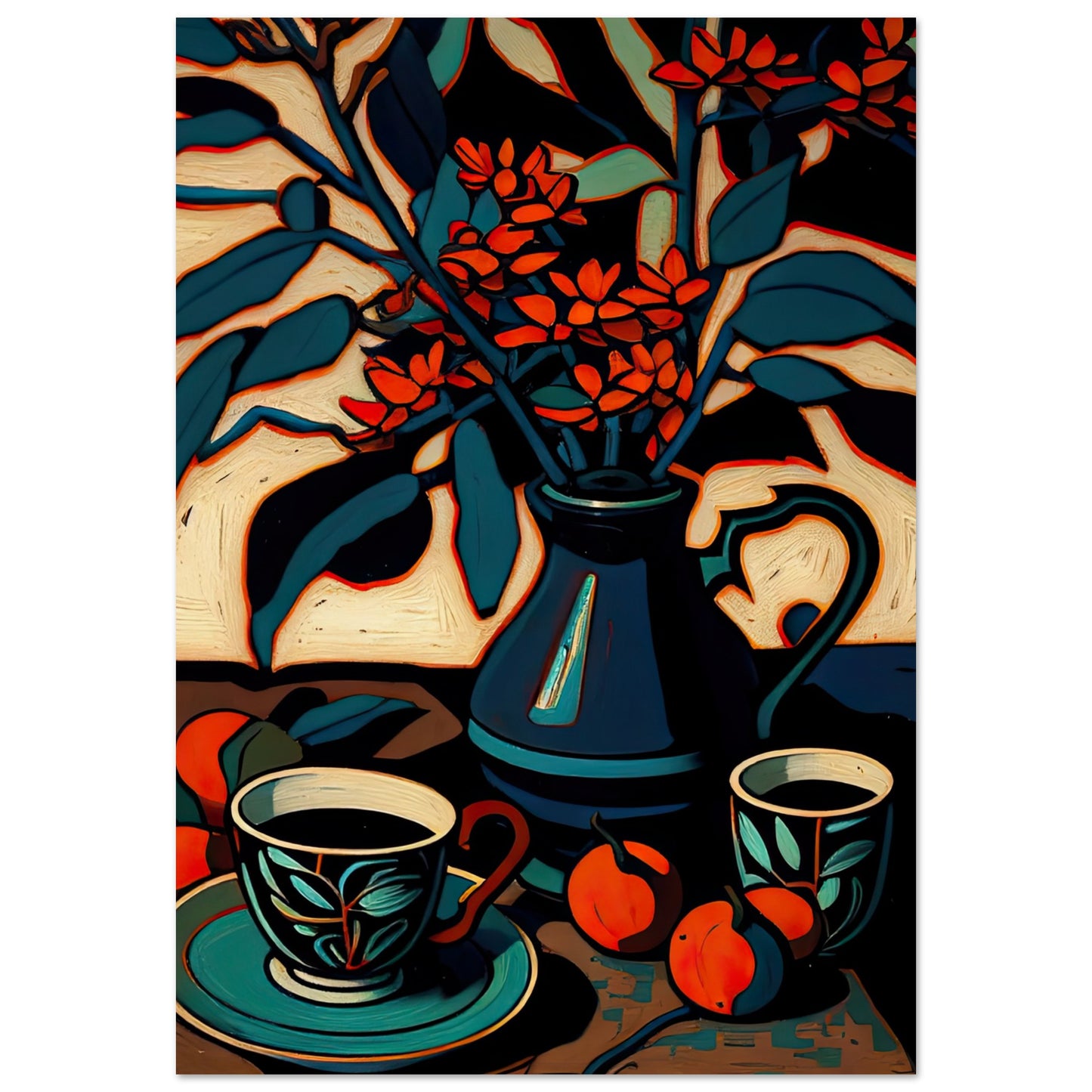 Coffee & Blooms - Unframed Print