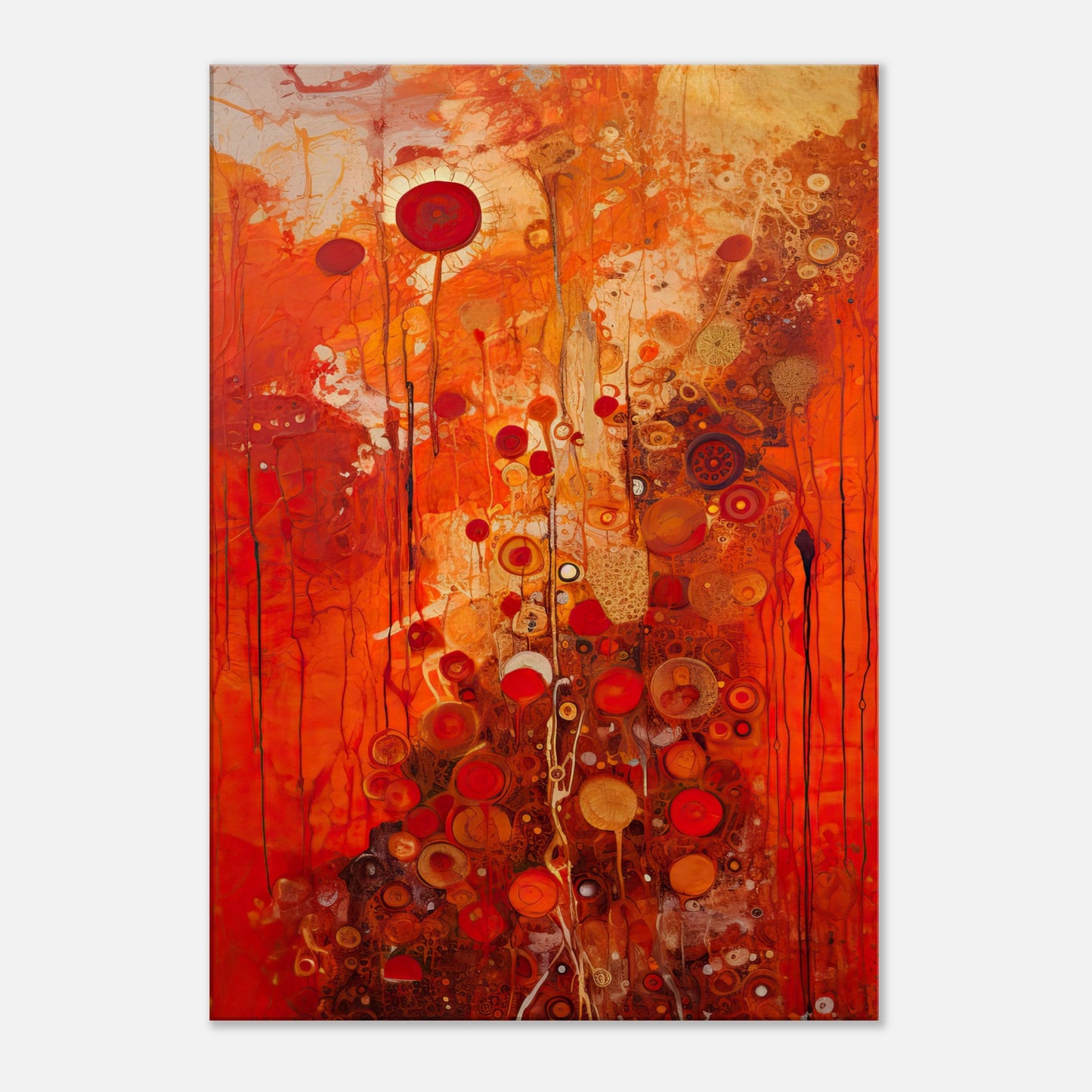 Scarlet Floral II - Canvas