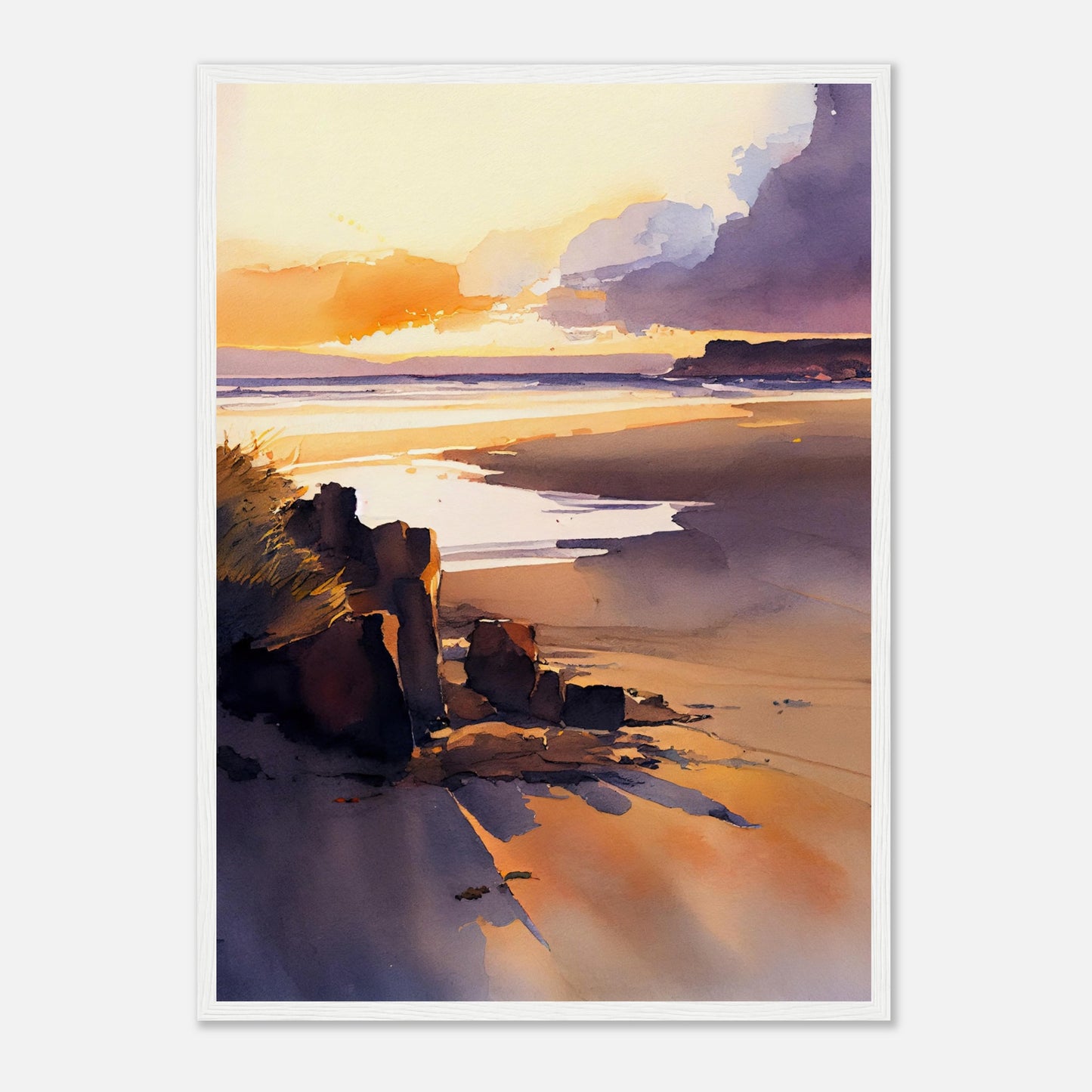 Traigh Mhor Sunset I - Wooden Framed Print