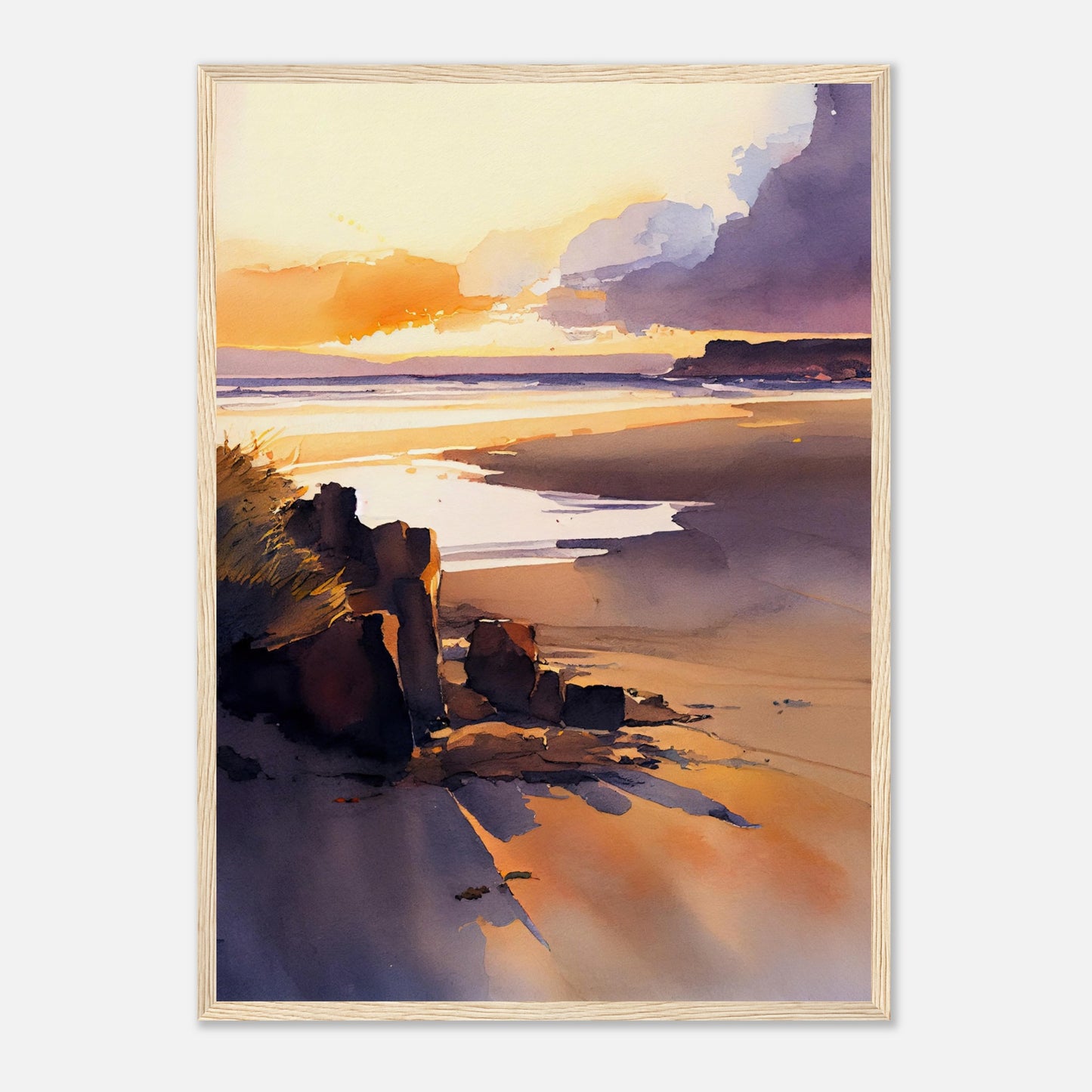 Traigh Mhor Sunset I - Wooden Framed Print