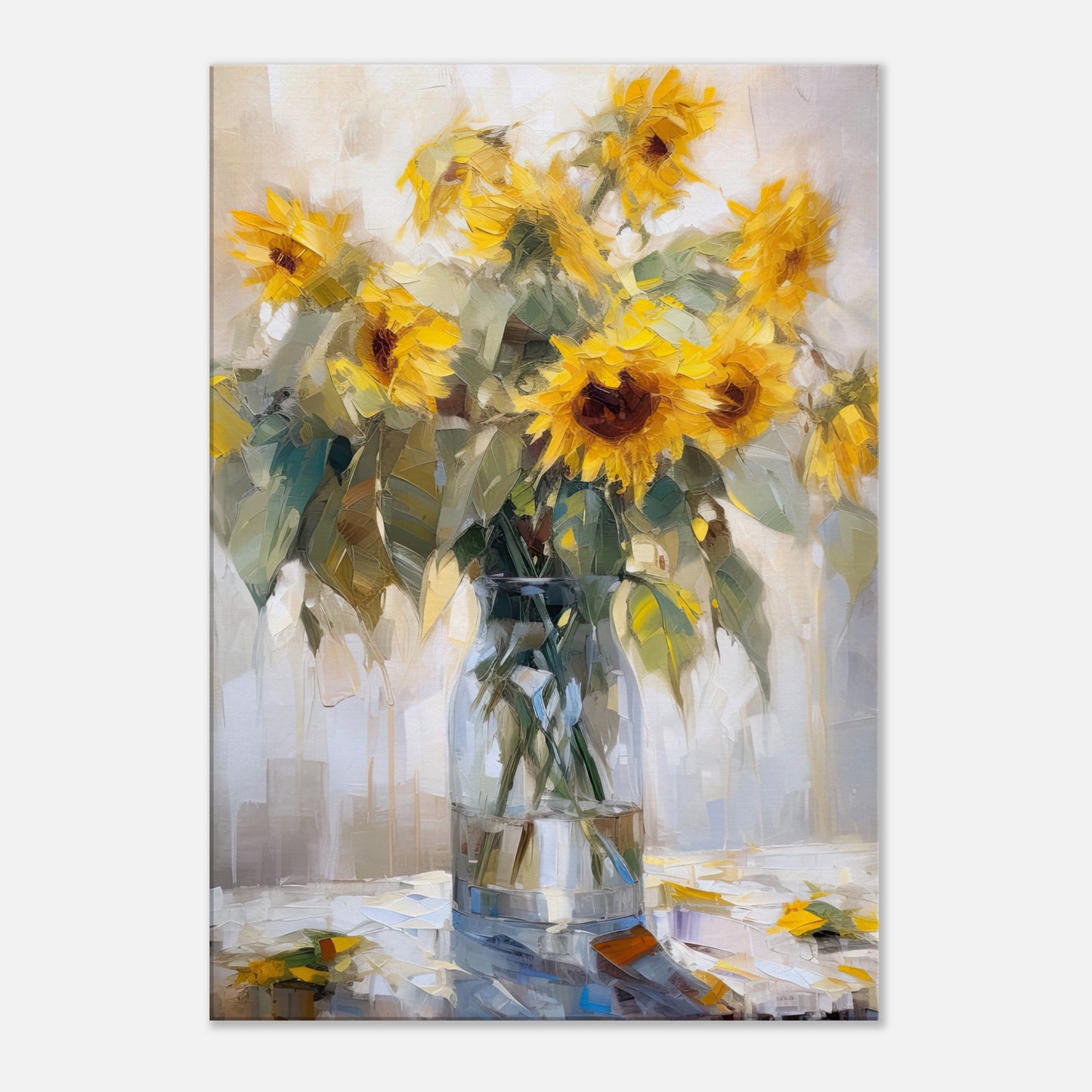Expressive Sunflowers II - Canvas