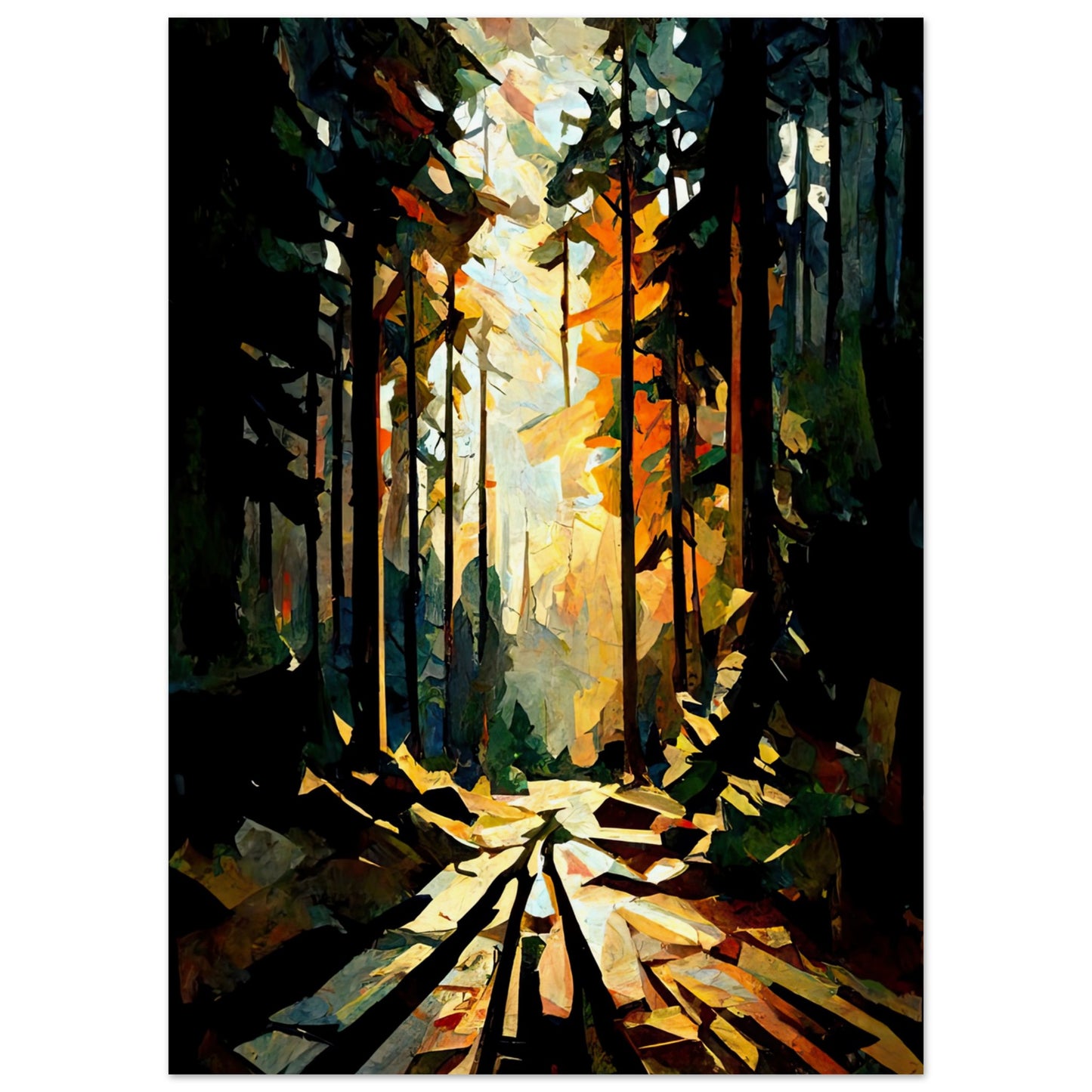 Pine Forest Sunrise II - Unframed Print