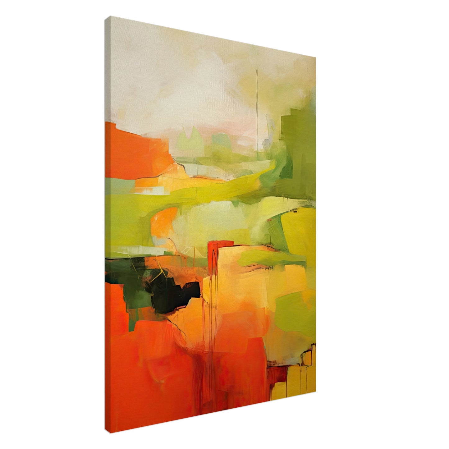 Red Earth, Emerald Dawn II - Canvas