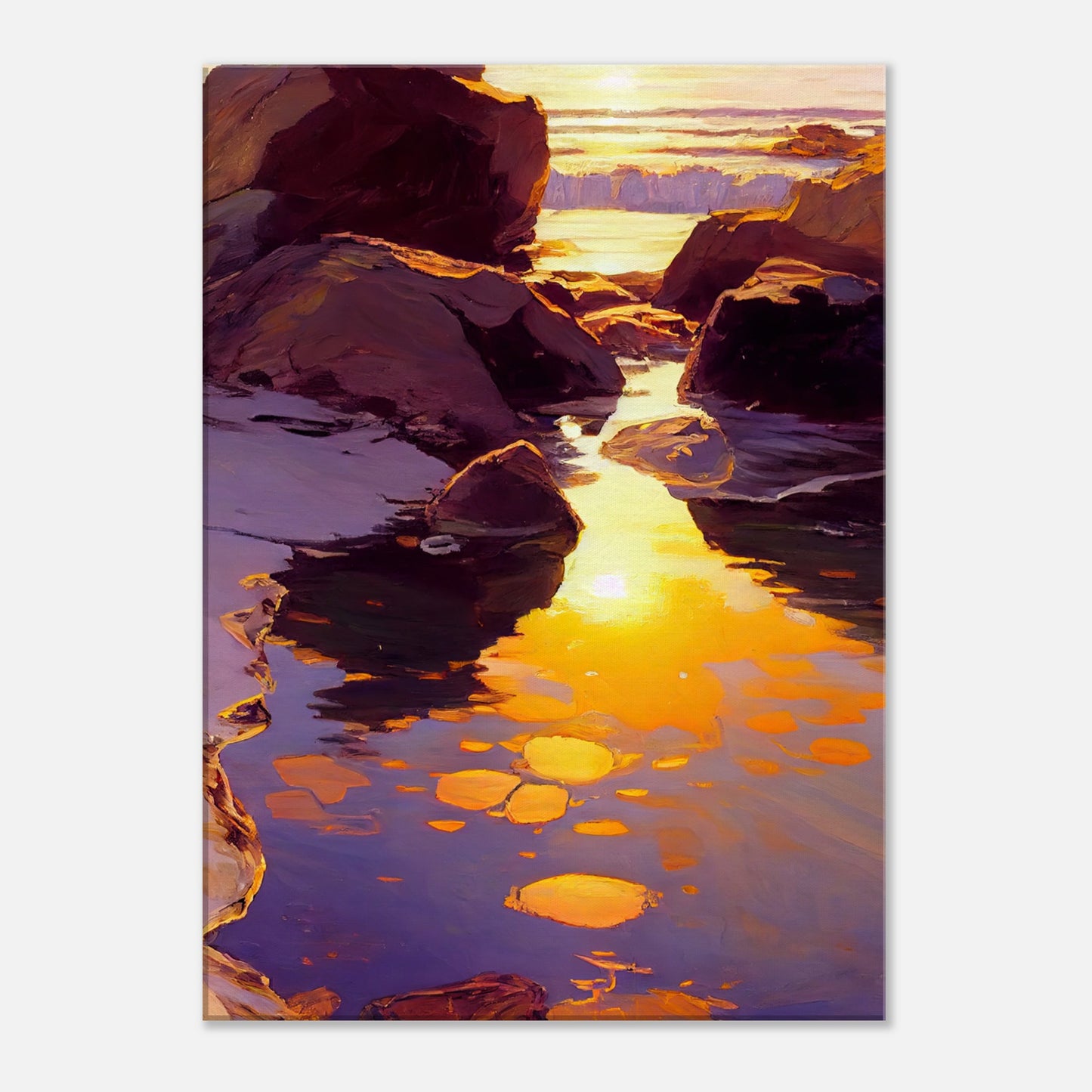 Shimmering Rockpool I - Canvas