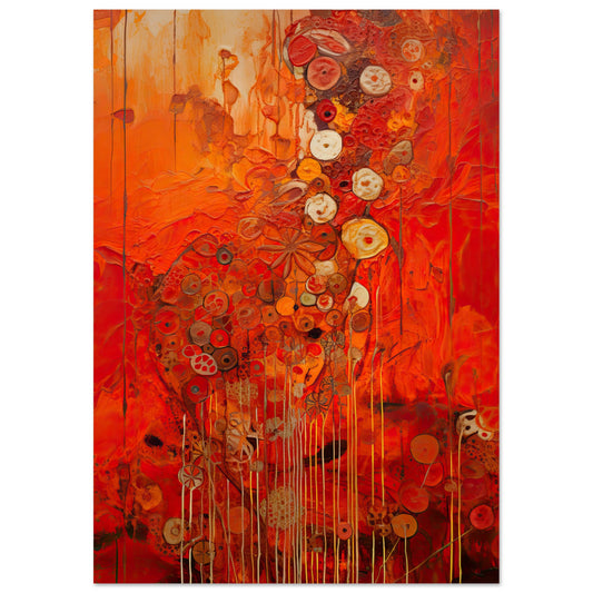 Scarlet Floral III - Unframed Print